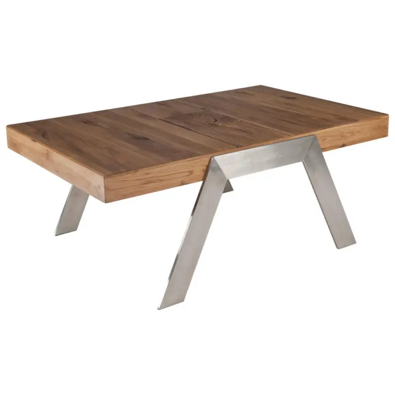 Couchtisch in Holz, Metall 110/70/45 cm