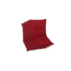 Sesselauflagen 4er-Set in Kirschrot Uni