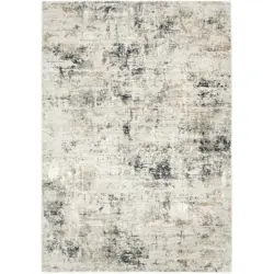 Vintage-Teppich 67/130 cm Valdovara Hellgrau, Dunkelgrau, Beige