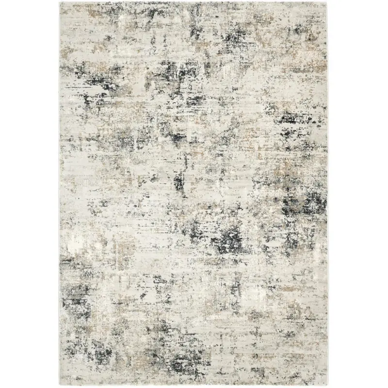 Vintage-Teppich 67/130 cm Valdovara Hellgrau, Dunkelgrau, Beige