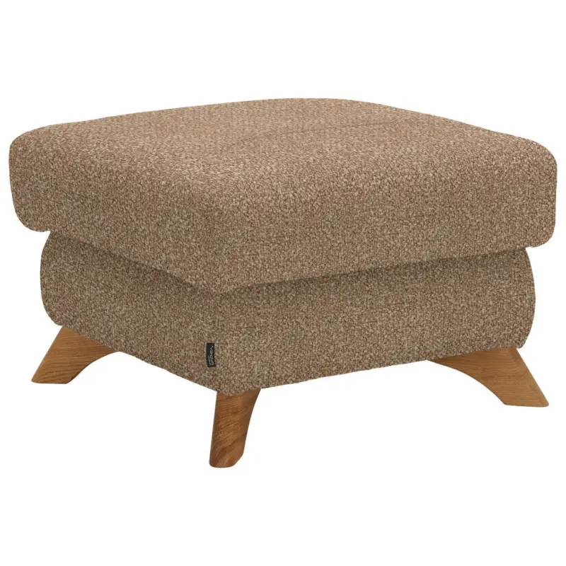 Hocker in Textil Hellbraun