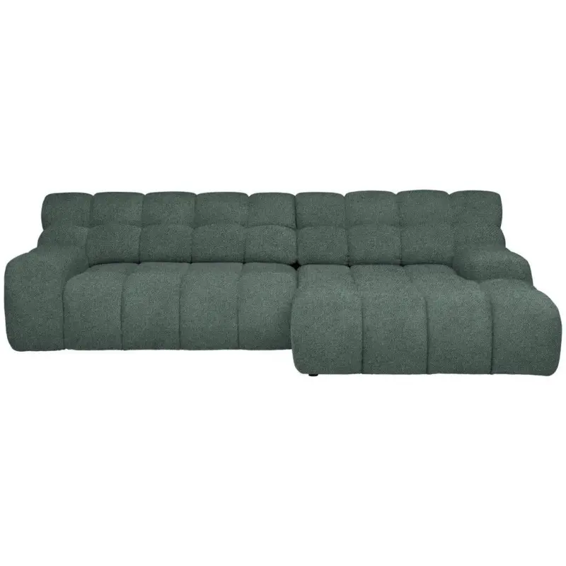 Ecksofa in Webstoff Gr&uuml;n 297/180 cm