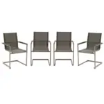 XXXLutz Lauterach - Ihr M&ouml;belhaus bei Bregenz Gartenstuhl-Set Metall, Kunststoff Grau, Silberfarben, Taupe