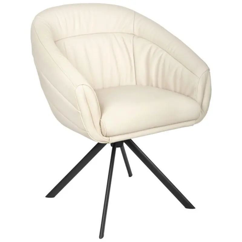 Armlehnstuhl Sitzfl&auml;che 360&deg; drehbar, automatische R&uuml;ckholfunktion Echtleder