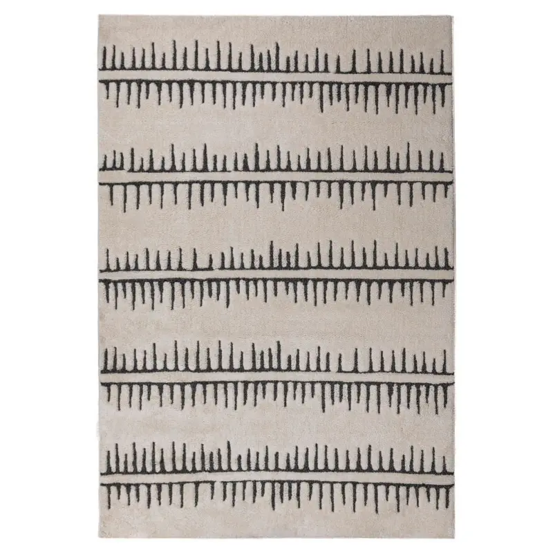 Webteppich 160/230 cm Schwarz, Wei&szlig;