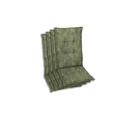 Sesselauflagenset in Gr&uuml;n Bl&auml;tter