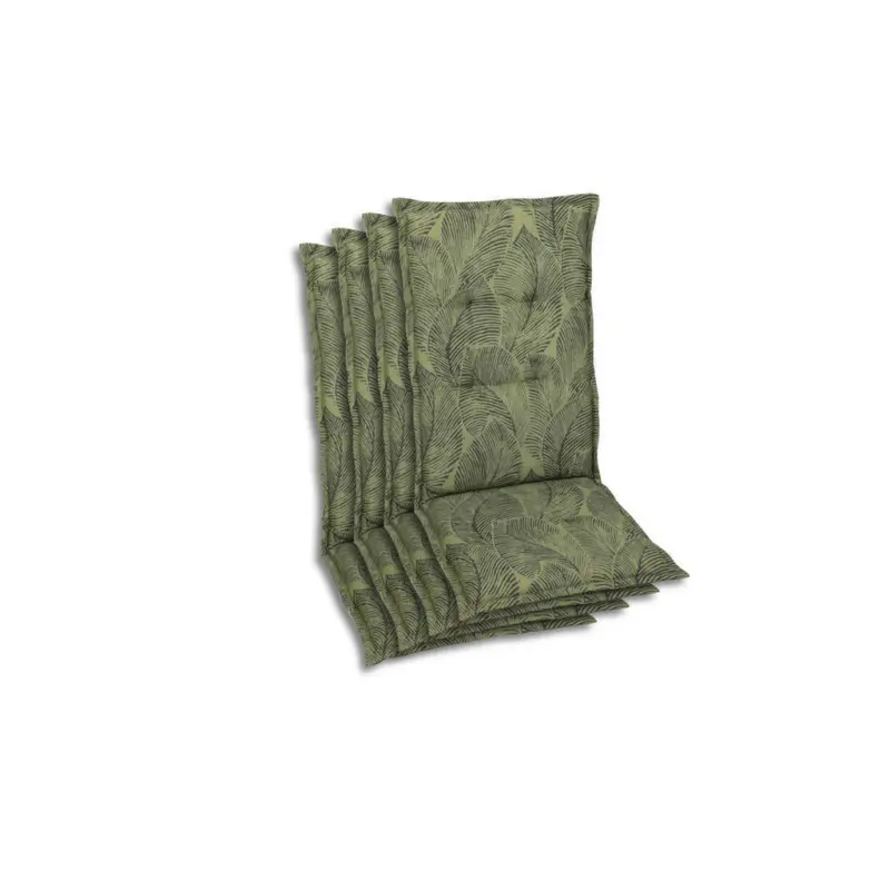 Sesselauflagenset in Gr&uuml;n Bl&auml;tter