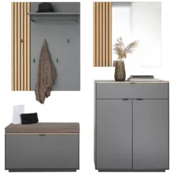 Garderobe 4-teilig in 171/200/40 cm