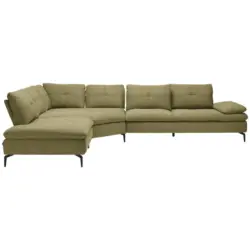 Ecksofa in Flachgewebe Olivgr&uuml;n 271/344 cm
