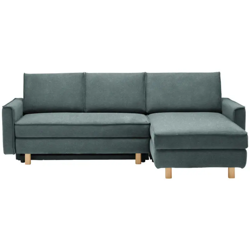 Ecksofa in Chenille Petrol 237/170 cm