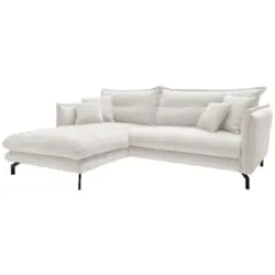 Ecksofa in Velours Creme 180/255 cm