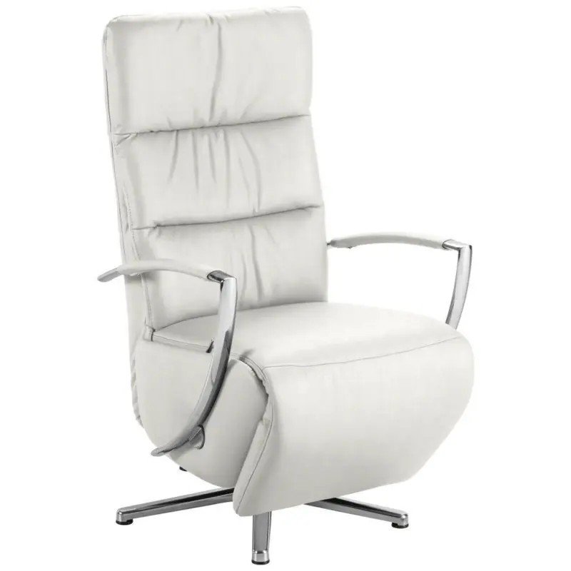 Relaxsessel in Leder Wei&szlig;