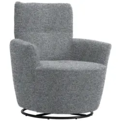 Sessel in Chenille, Flachgewebe Blaugrau