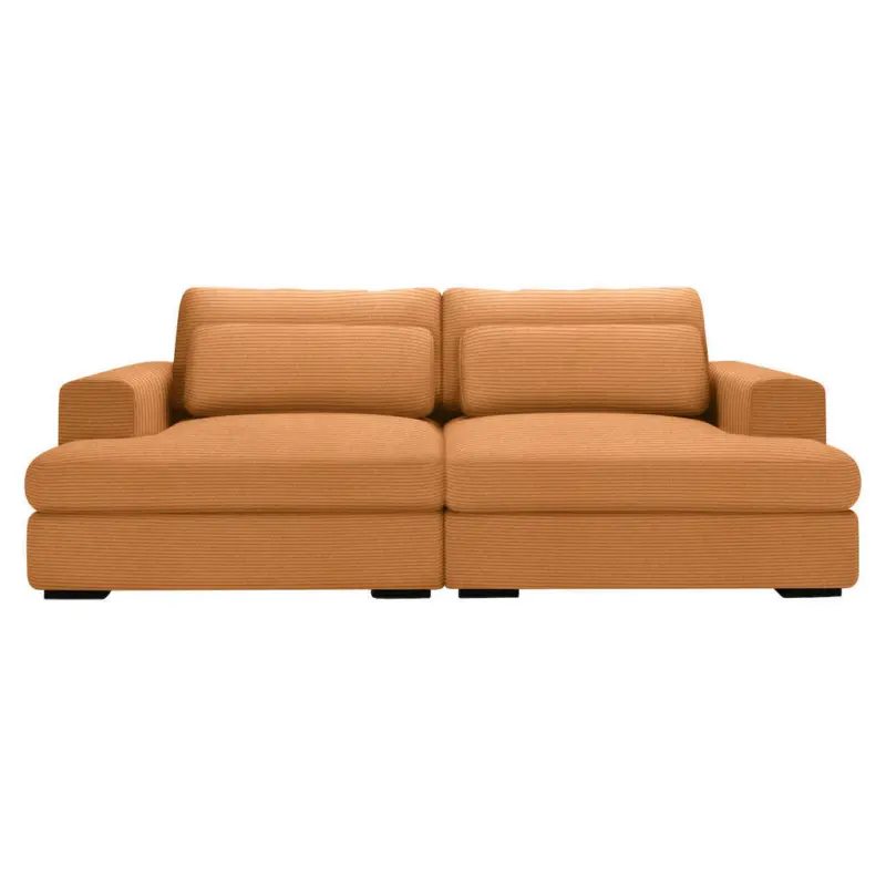 Bigsofa in Cord Rostfarben