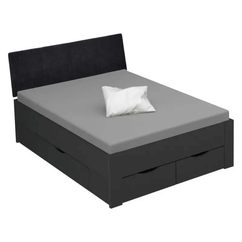 Stauraumbett 140/200 cm in Grau