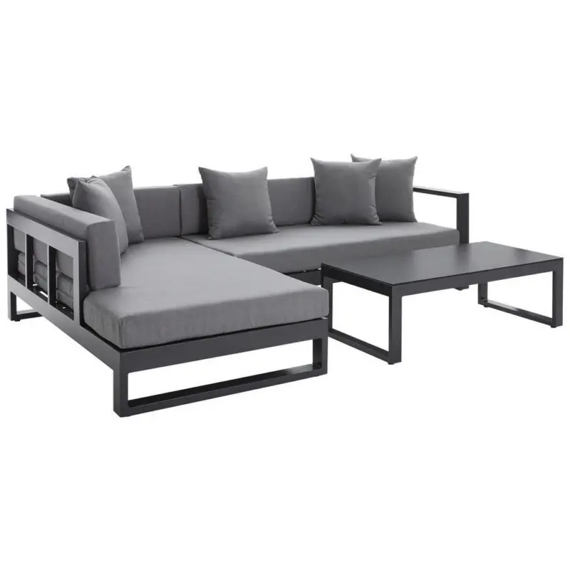 Loungegarnitur 180/248 cm Aluminium