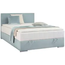 Boxbett 90/200 cm in Hellblau