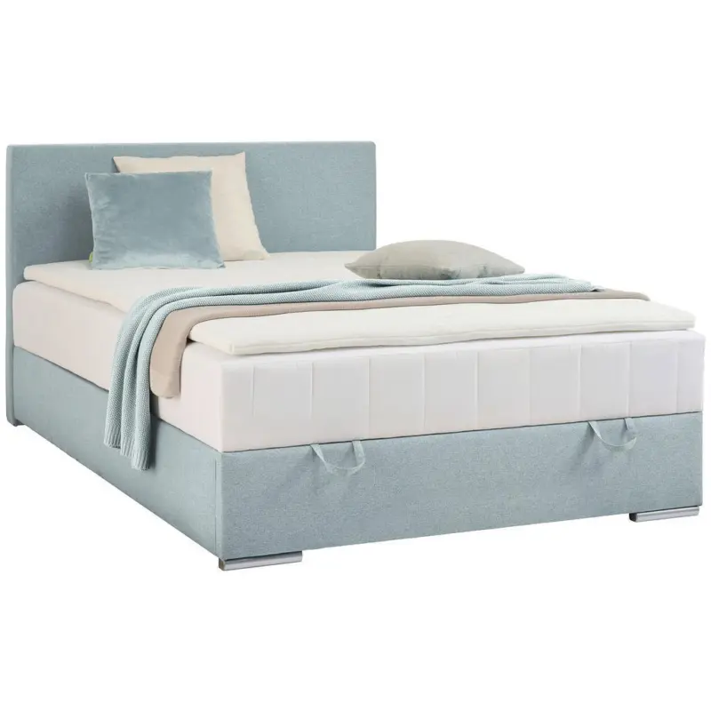 Boxbett 90/200 cm in Hellblau