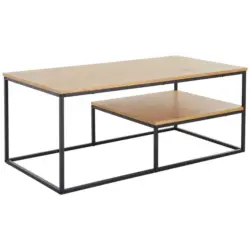 Couchtisch Sun in Metall, Holzwerkstoff 110/60/45 cm