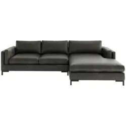 Ecksofa Packo in Lederlook, Flachgewebe Olivgr&uuml;n 265/160 cm