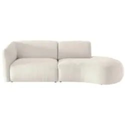 Ecksofa Jesi in Mikrofaser Wei&szlig; 238/107 cm