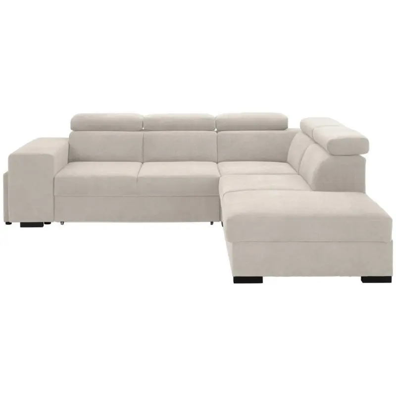 Ecksofa in Webstoff Creme