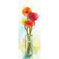 Leinwandbild Blumen 30/80 cm