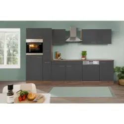 K&uuml;chenleerblock 310 cm in Grau