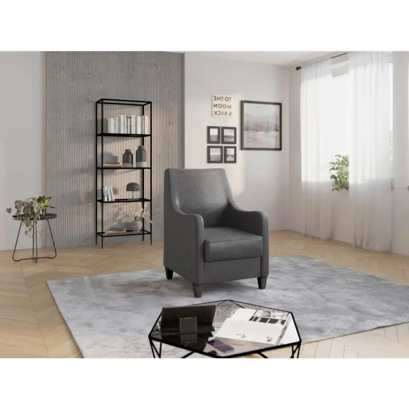 Sessel in Mikrofaser Anthrazit