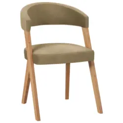 Stuhl in Holz, Textil Olivgr&uuml;n, Wildeiche