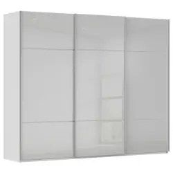 Schwebet&uuml;renschrank in Grau, Wei&szlig;