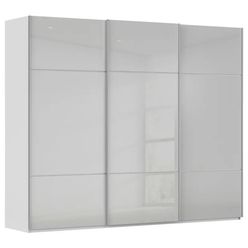 Schwebet&uuml;renschrank in Grau, Wei&szlig;