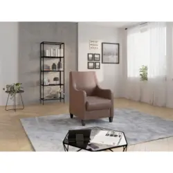 Sessel in Mikrofaser Haselnussfarben