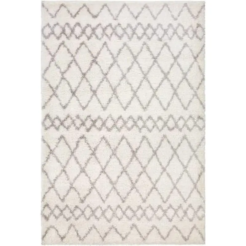 Webteppich 160/230 cm Pelush Wei&szlig;