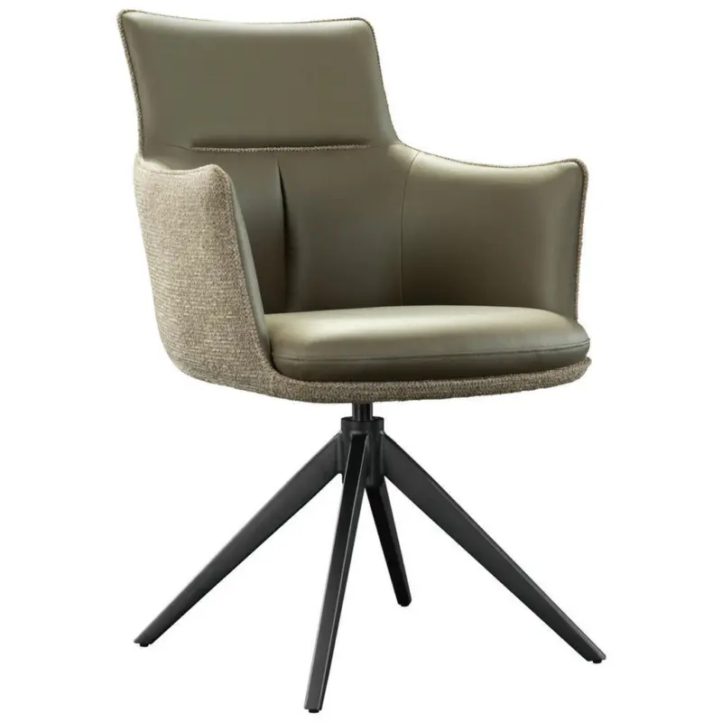 Armlehnstuhl Sitzfl&auml;che 360&deg; drehbar, automatische R&uuml;ckholfunktion Flachgewebe, Mikrofaser