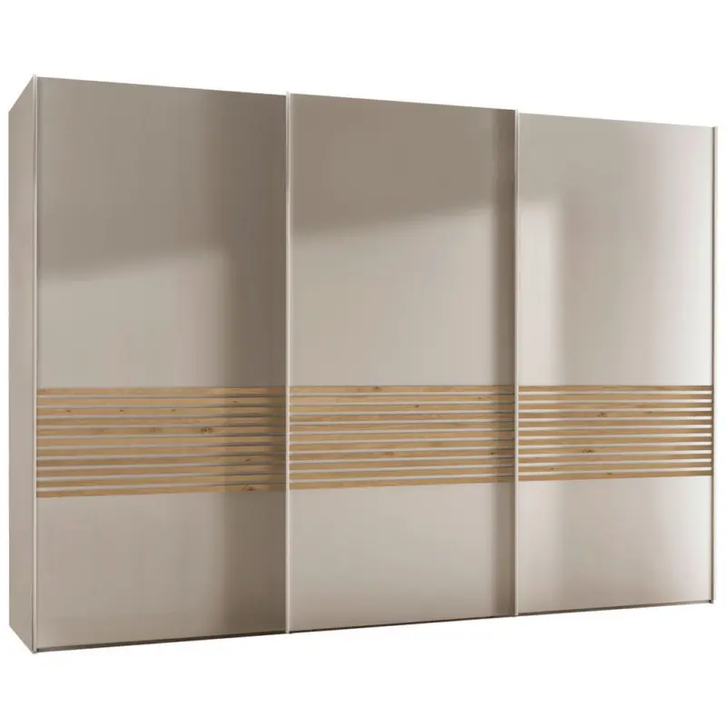 Schwebet&uuml;renschrank in Champagner, Eiche Bianco