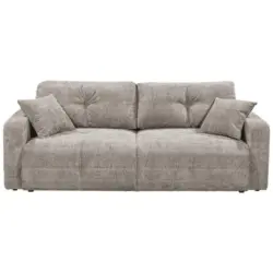 Schlafsofa in Mikrovelours Taupe