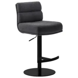 Barhocker in Anthrazit, Schwarz