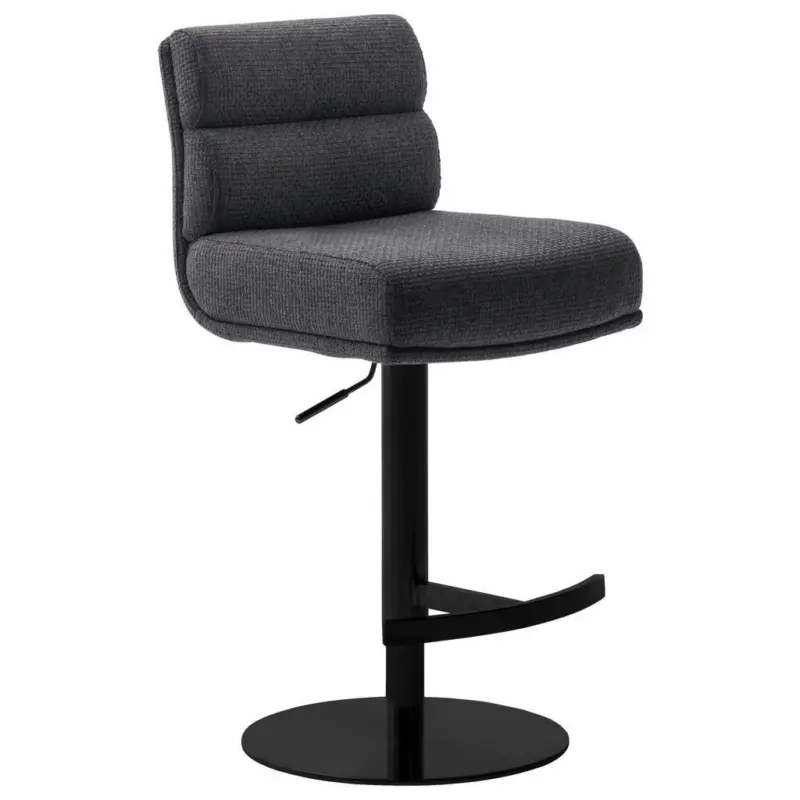 Barhocker in Anthrazit, Schwarz