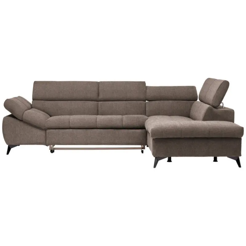 Ecksofa in Mikrofaser Taupe