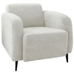 Sessel in Velours Wei&szlig;