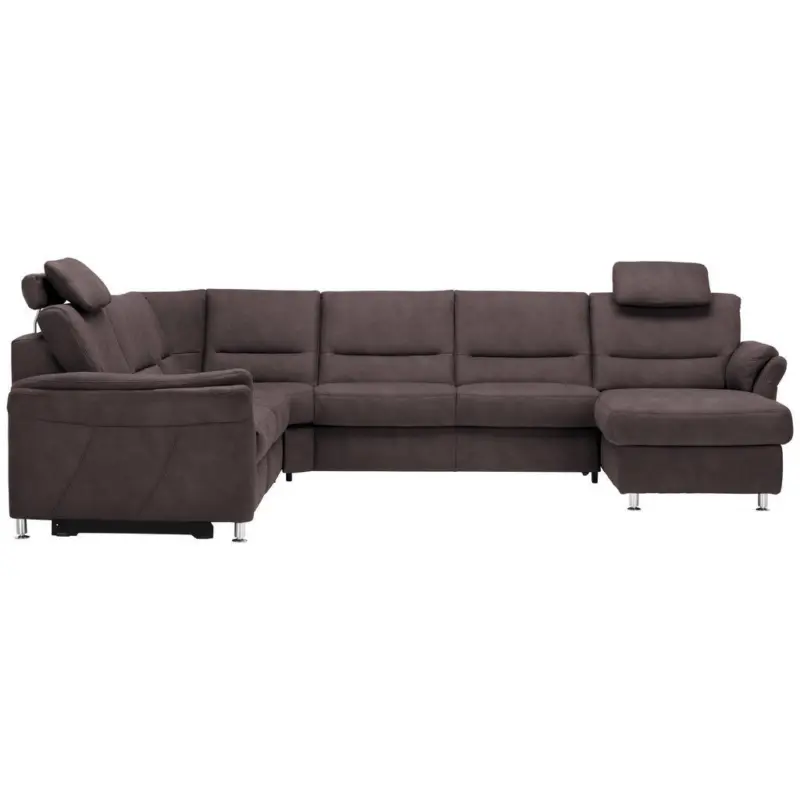 Wohnlandschaft in Mikrofaser Graubraun