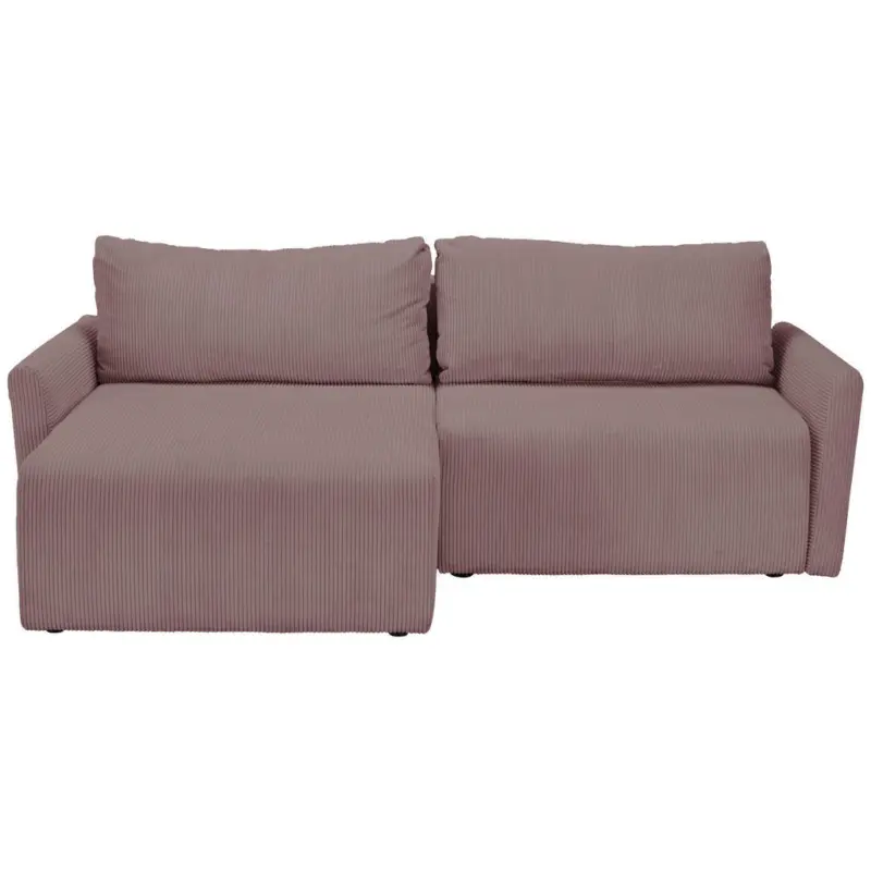 Ecksofa in Cord Altrosa 228/146 cm