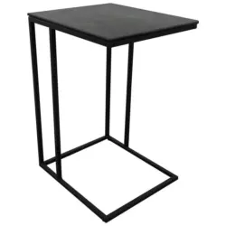 Beistelltisch in Metall, Glas, Keramik 43/38/63 cm