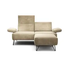 2-Sitzer-Sofa Cosy in Samt Naturfarben