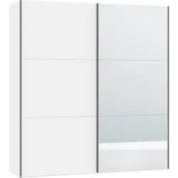 Schwebet&uuml;renschrank in Wei&szlig;, Wei&szlig; Hochglanz