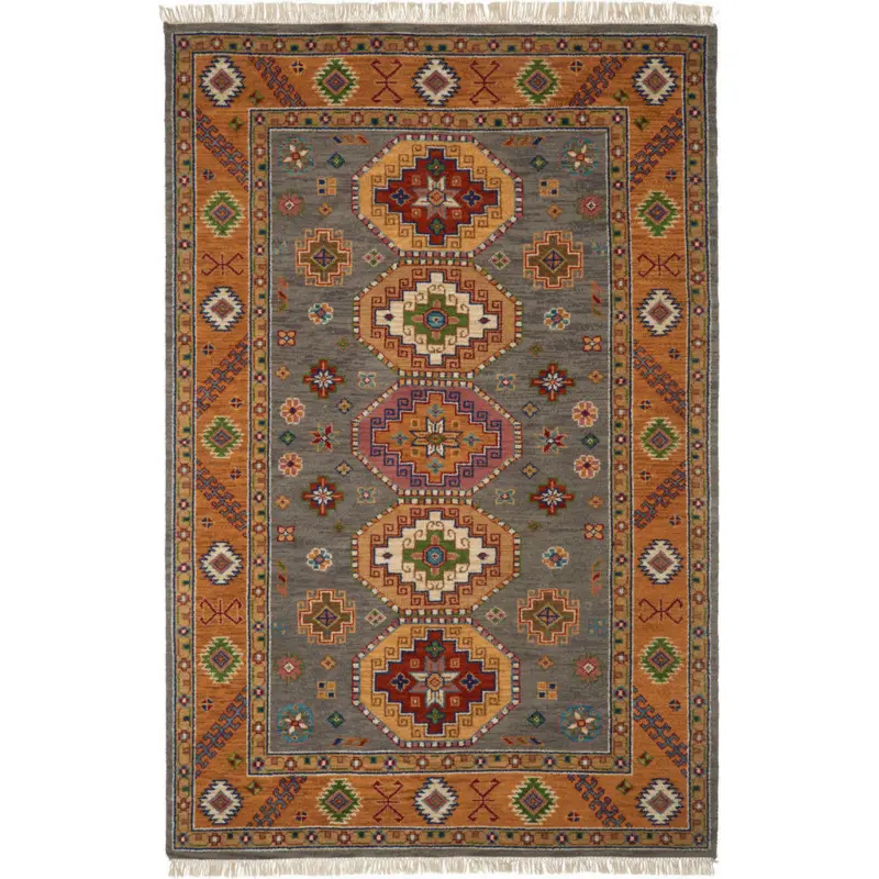 Orientteppich 80/300 cm Schirwan Grey Grau