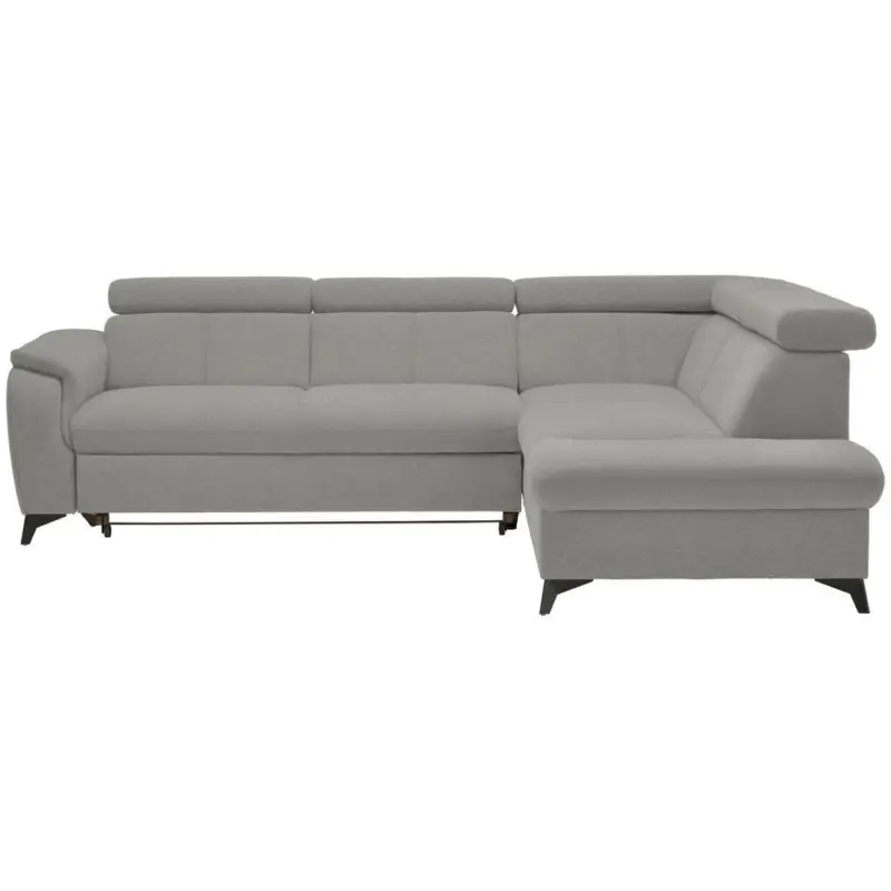 Ecksofa Prag in Mikrofaser Hellgrau 260/203 cm