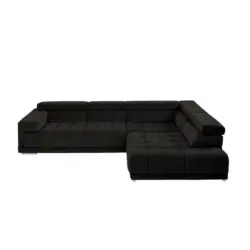 Ecksofa in Mikrofaser Olivgr&uuml;n 326/222 cm