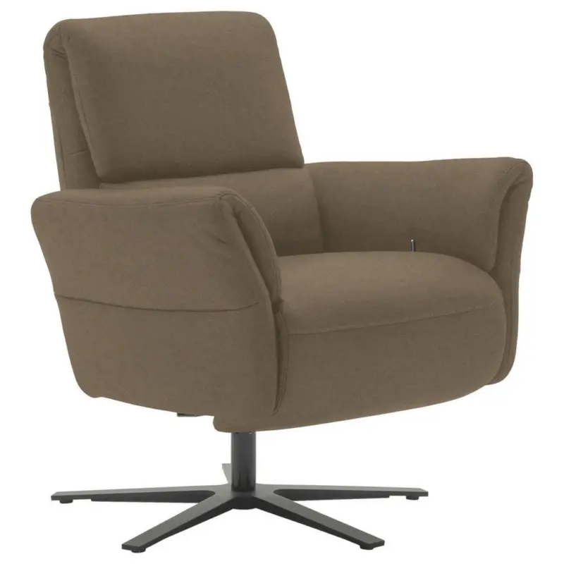 Relaxsessel in Leder Hellbraun